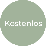 Grüner Kreis mit weißem Text in der Mitte: „Kostenlos“.
