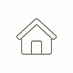 Haus-Symbol in Outline-Optik, steht für das eigene Zuhause