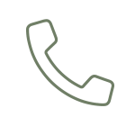 Schwarzes Icon eines Telefonhörers im minimalistischen Outline-Stil