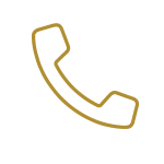 Kontaktaufnahme Schwarzes Icon eines Telefonhörers im minimalistischen Outline-Stil